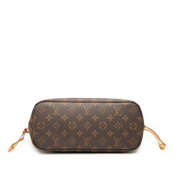 Louis Vuitton Monogram Neverfull PM Tote Bag Handbag M40155 Brown PVC Leather - Picture 3 of 6